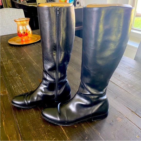 Ralph Lauren Purple Label Shoes - Ralph Lauren purple label collection black leather riding boots  size 7.5